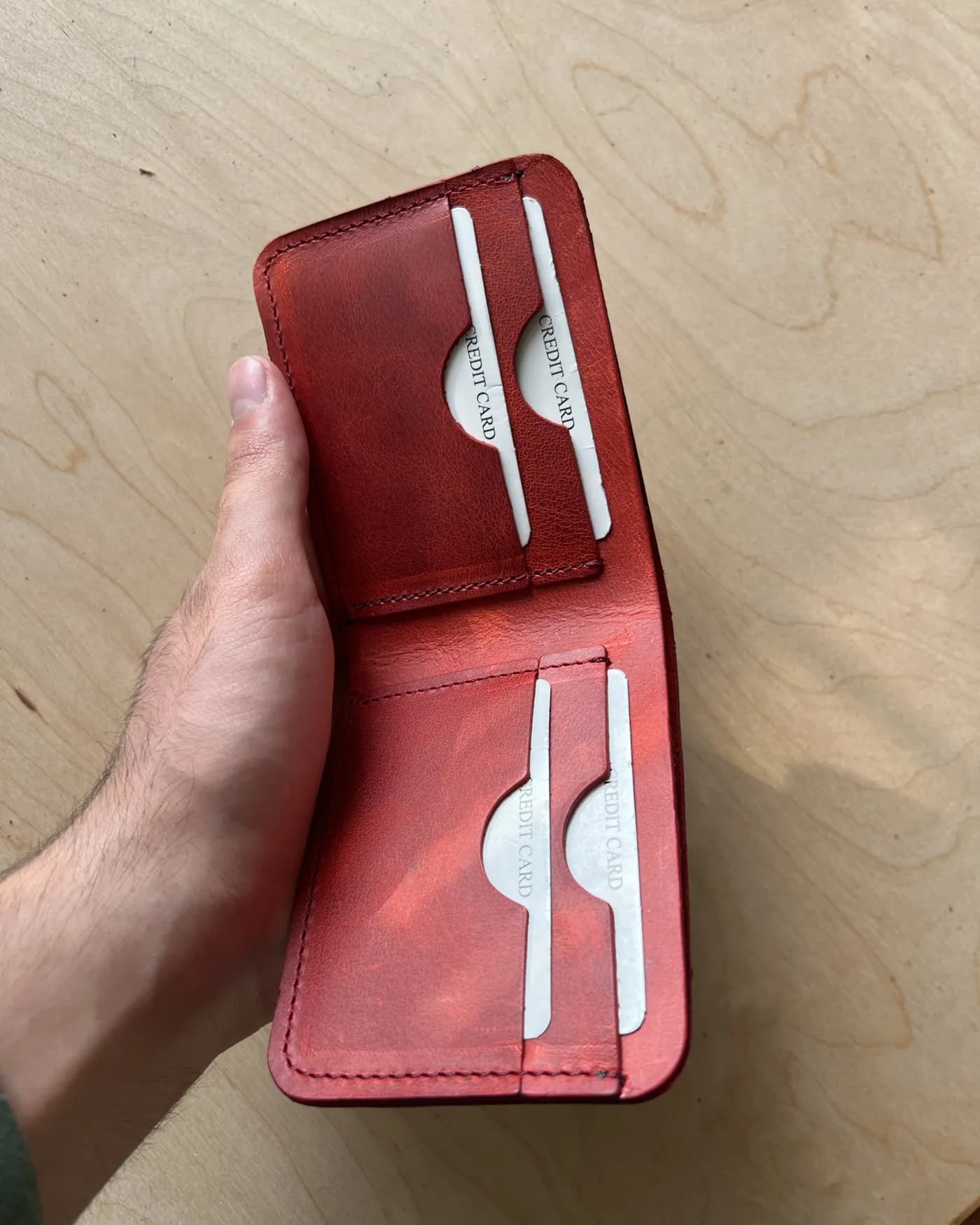 Classic Bifold Wallet — Red