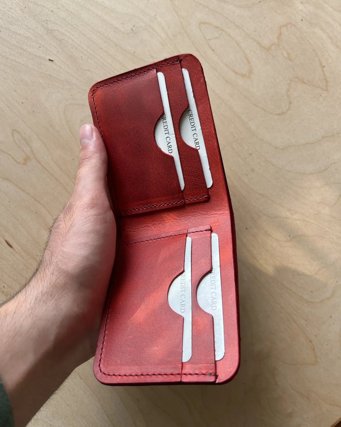 Classic Bifold Wallet — Red